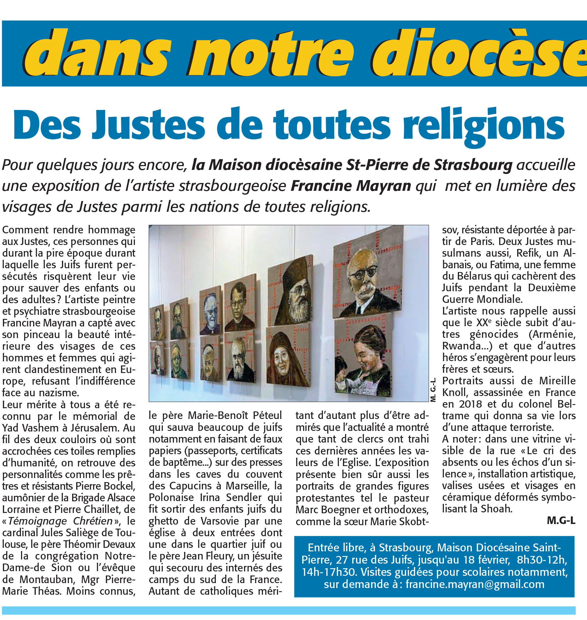 STRASBOURG. EXPOSITION Le Juste