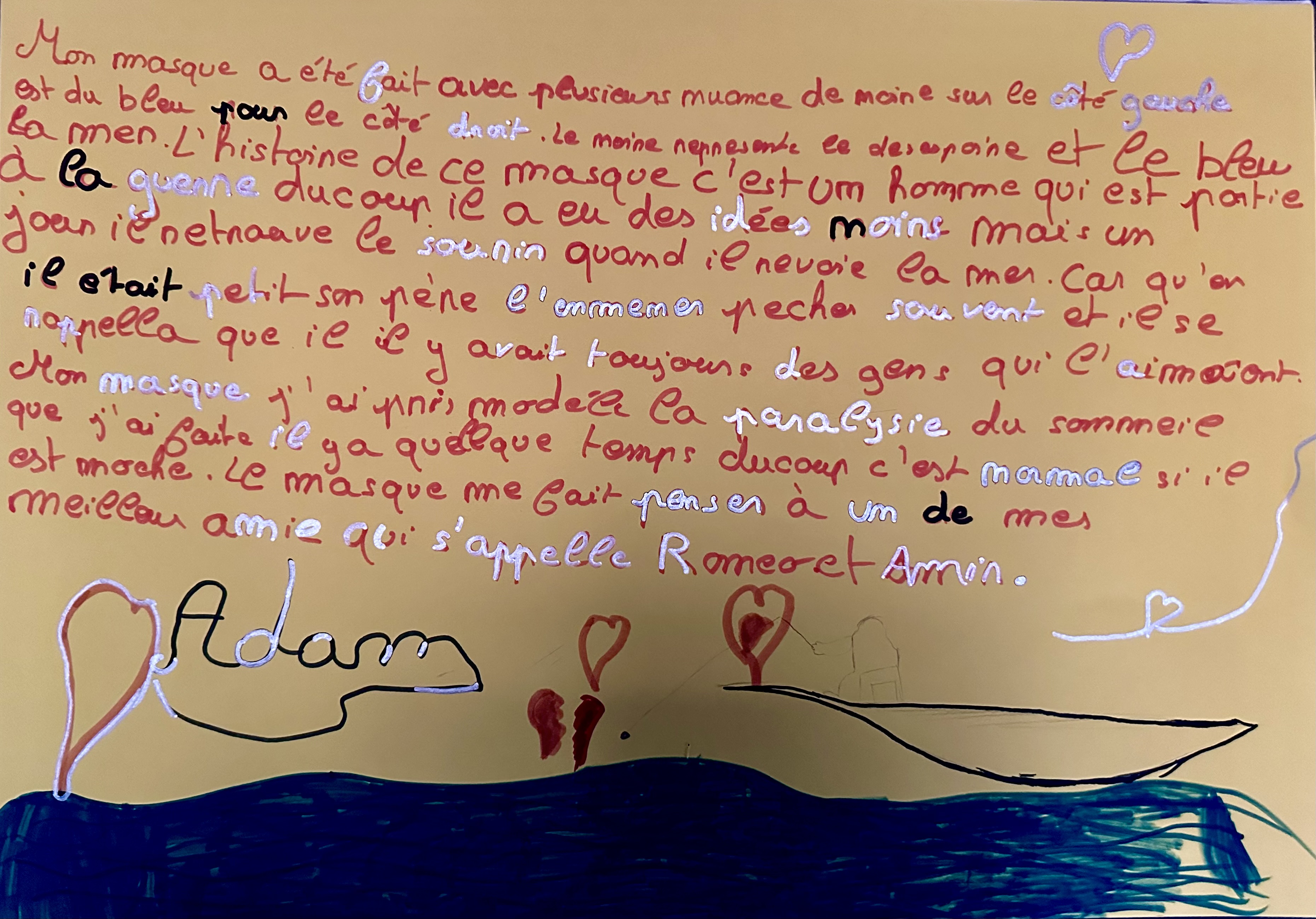 texte associé au masque