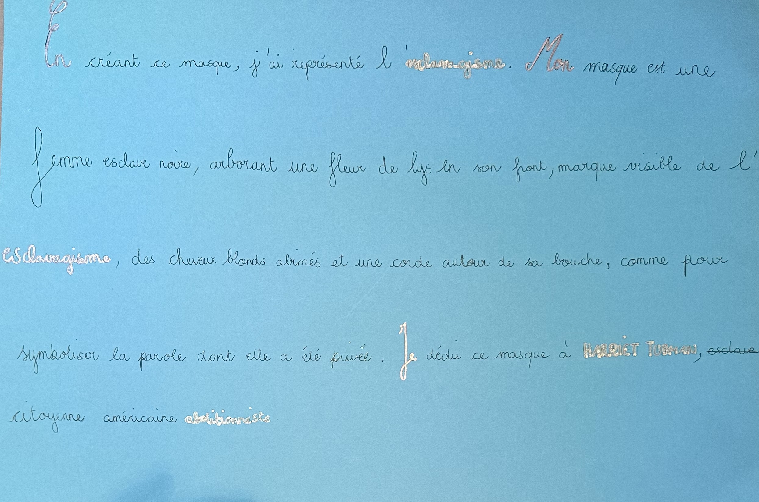 texte associé au masque
