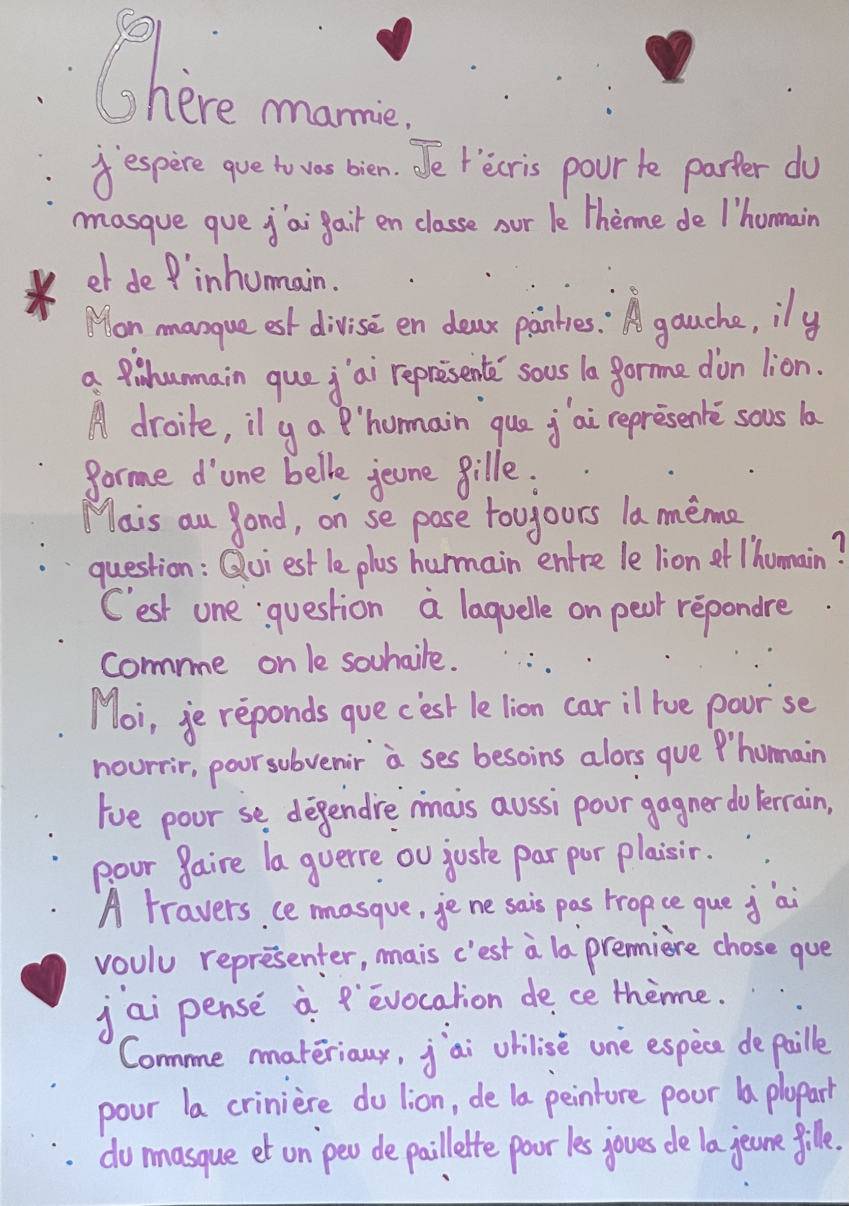 texte associé au masque