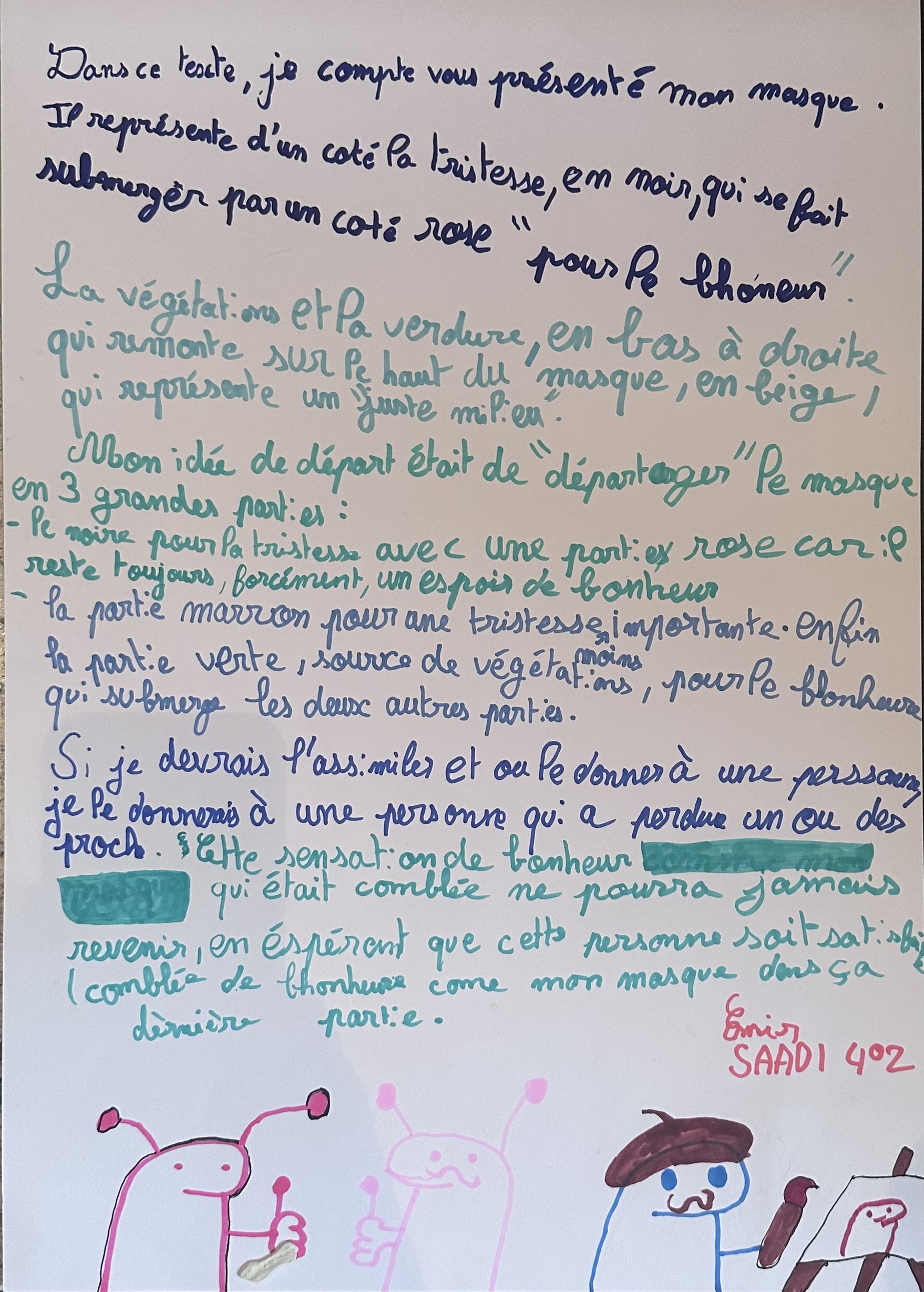 texte associé au masque
